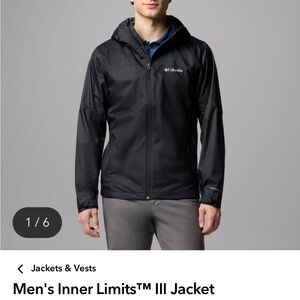 Columbia Men's Black Rain Jacket